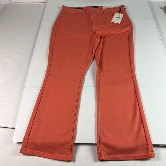 Not Your Daughters Jeans Women's 34x26* Billie Mini Boot Cut Orange Denim Tag 10 - Picture 1 of 16